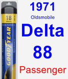 Passenger Wiper Blade for 1971 Oldsmobile Delta 88 - Assurance