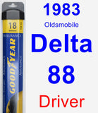 Driver Wiper Blade for 1983 Oldsmobile Delta 88 - Assurance