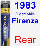 Rear Wiper Blade for 1983 Oldsmobile Firenza - Assurance