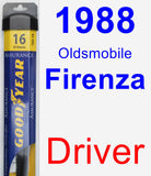 Driver Wiper Blade for 1988 Oldsmobile Firenza - Assurance