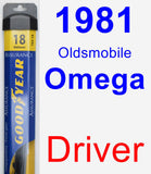 Driver Wiper Blade for 1981 Oldsmobile Omega - Assurance