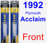 Front Wiper Blade Pack for 1992 Plymouth Acclaim - Assurance