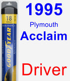 Driver Wiper Blade for 1995 Plymouth Acclaim - Assurance