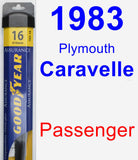 Passenger Wiper Blade for 1983 Plymouth Caravelle - Assurance