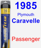 Passenger Wiper Blade for 1985 Plymouth Caravelle - Assurance