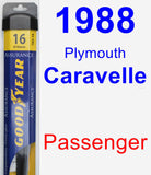 Passenger Wiper Blade for 1988 Plymouth Caravelle - Assurance