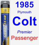 Passenger Wiper Blade for 1985 Plymouth Colt - Assurance