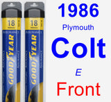 Front Wiper Blade Pack for 1986 Plymouth Colt - Assurance