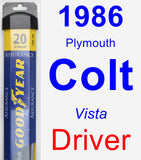 Driver Wiper Blade for 1986 Plymouth Colt - Assurance