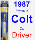 Driver Wiper Blade for 1987 Plymouth Colt - Assurance