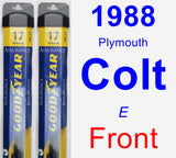 Front Wiper Blade Pack for 1988 Plymouth Colt - Assurance