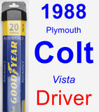 Driver Wiper Blade for 1988 Plymouth Colt - Assurance