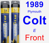 Front Wiper Blade Pack for 1989 Plymouth Colt - Assurance