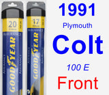 Front Wiper Blade Pack for 1991 Plymouth Colt - Assurance