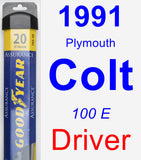 Driver Wiper Blade for 1991 Plymouth Colt - Assurance