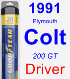 Driver Wiper Blade for 1991 Plymouth Colt - Assurance