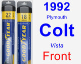 Front Wiper Blade Pack for 1992 Plymouth Colt - Assurance