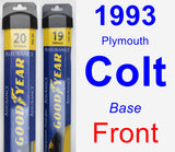 Front Wiper Blade Pack for 1993 Plymouth Colt - Assurance