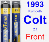 Front Wiper Blade Pack for 1993 Plymouth Colt - Assurance