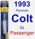 Passenger Wiper Blade for 1993 Plymouth Colt - Assurance