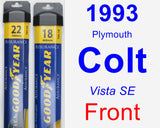 Front Wiper Blade Pack for 1993 Plymouth Colt - Assurance