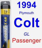 Passenger Wiper Blade for 1994 Plymouth Colt - Assurance