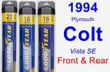 Front & Rear Wiper Blade Pack for 1994 Plymouth Colt - Assurance