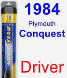 Driver Wiper Blade for 1984 Plymouth Conquest - Assurance