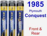 Front & Rear Wiper Blade Pack for 1985 Plymouth Conquest - Assurance