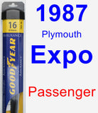 Passenger Wiper Blade for 1987 Plymouth Expo - Assurance