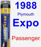 Passenger Wiper Blade for 1988 Plymouth Expo - Assurance