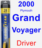Driver Wiper Blade for 2000 Plymouth Grand Voyager - Assurance