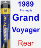 Rear Wiper Blade for 1989 Plymouth Grand Voyager - Assurance