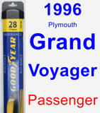 Passenger Wiper Blade for 1996 Plymouth Grand Voyager - Assurance