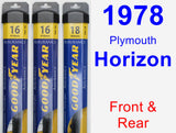 Front & Rear Wiper Blade Pack for 1978 Plymouth Horizon - Assurance