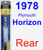 Rear Wiper Blade for 1978 Plymouth Horizon - Assurance