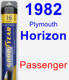 Passenger Wiper Blade for 1982 Plymouth Horizon - Assurance