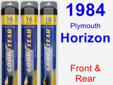 Front & Rear Wiper Blade Pack for 1984 Plymouth Horizon - Assurance