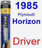 Driver Wiper Blade for 1985 Plymouth Horizon - Assurance