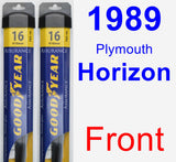 Front Wiper Blade Pack for 1989 Plymouth Horizon - Assurance