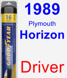 Driver Wiper Blade for 1989 Plymouth Horizon - Assurance