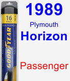 Passenger Wiper Blade for 1989 Plymouth Horizon - Assurance