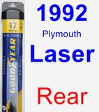 Rear Wiper Blade for 1992 Plymouth Laser - Assurance