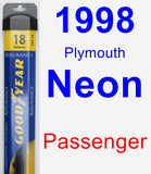 Passenger Wiper Blade for 1998 Plymouth Neon - Assurance