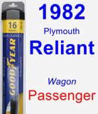 Passenger Wiper Blade for 1982 Plymouth Reliant - Assurance