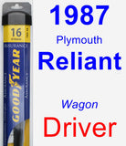 Driver Wiper Blade for 1987 Plymouth Reliant - Assurance