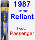 Passenger Wiper Blade for 1987 Plymouth Reliant - Assurance