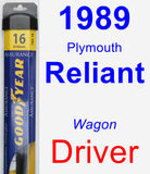 Driver Wiper Blade for 1989 Plymouth Reliant - Assurance