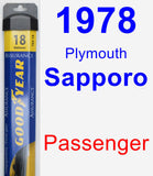 Passenger Wiper Blade for 1978 Plymouth Sapporo - Assurance