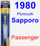 Passenger Wiper Blade for 1980 Plymouth Sapporo - Assurance